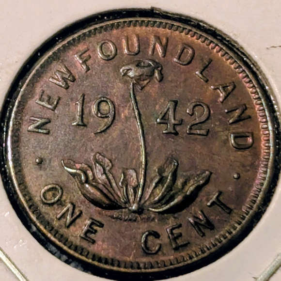 1942 Newfoundland One Cent Coin - Picture 2 of 2